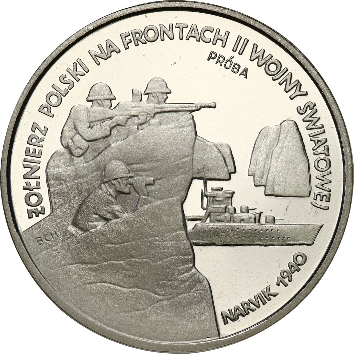 PRL. PRÓBA Nikiel 100 000 złotych 1991 – Narvik